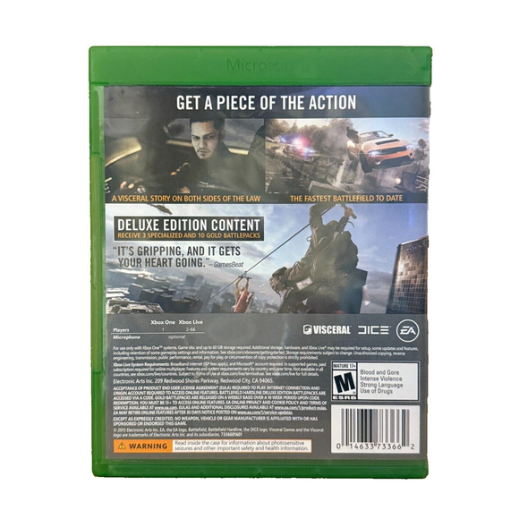 Battlefield Hardline Deluxe Edition (Xbox One, 2015) - Used, Tested, Case - Picture 2 of 5